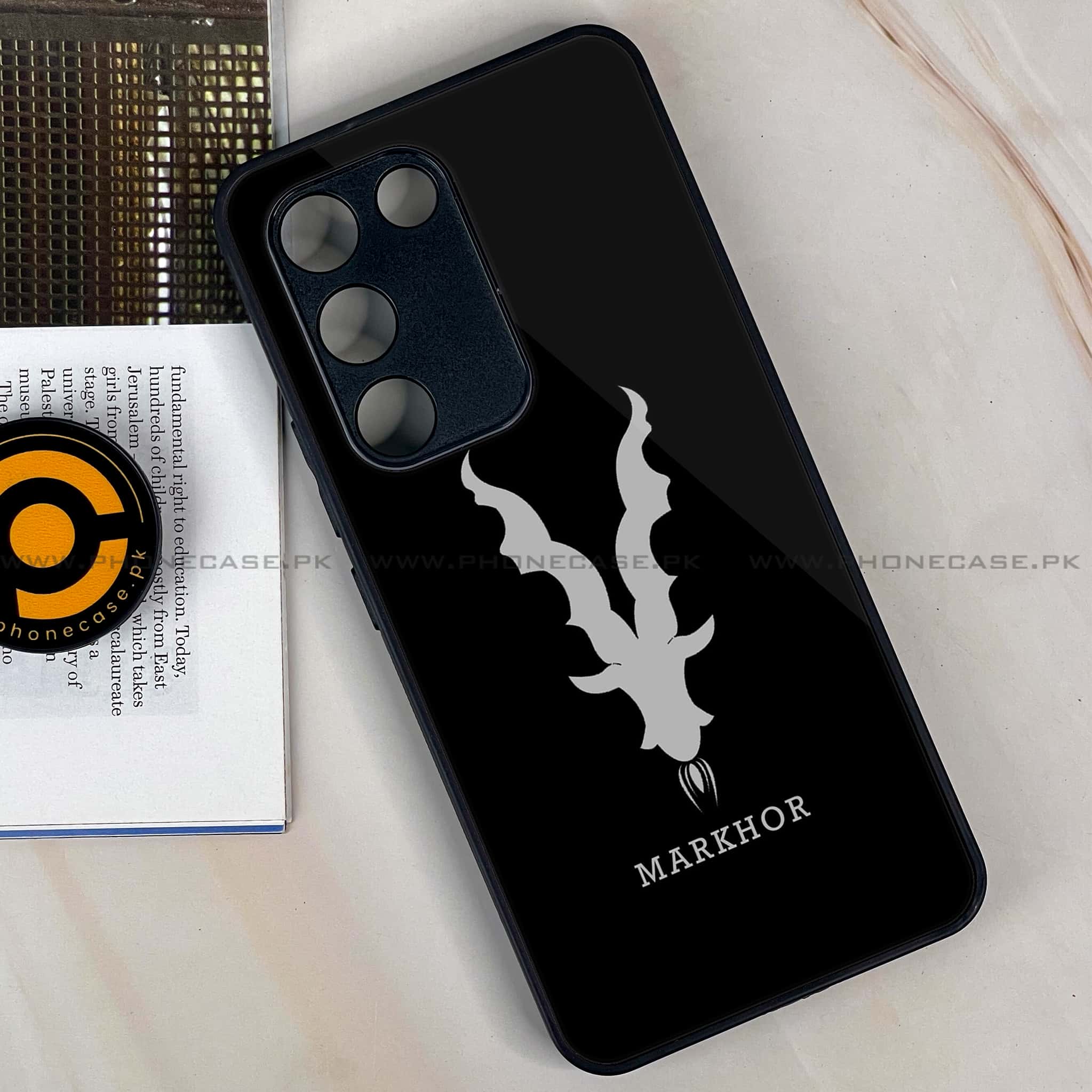 Vivo V30 Lite 4G - Markhor Series - Premium Metal Printed soft Bumper shock Proof Case