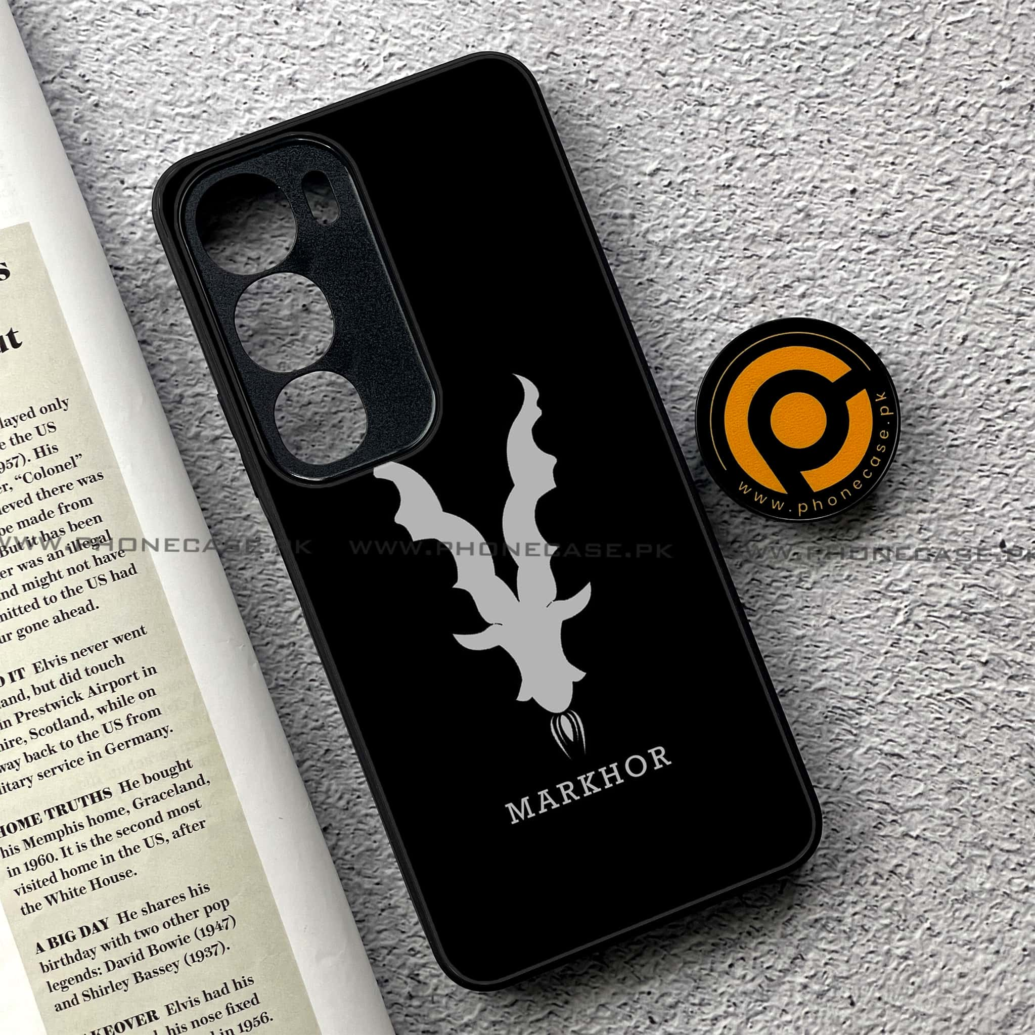 Vivo Y19s - Markhor Series - Premium Printed Glass soft Bumper shock Proof Case