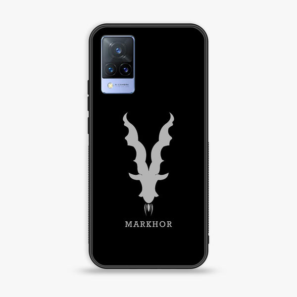 Vivo V21 - Markhor Design 9  - Premium Printed Glass soft Bumper shock Proof Case  CS-25052