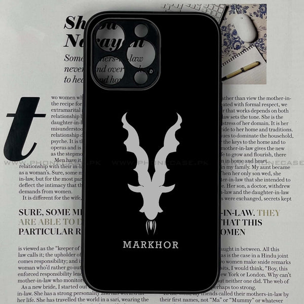 iPhone 13 Pro Max  - Markhor  Design 9 - Premium Printed Glass soft Bumper shock Proof Case CS-19583