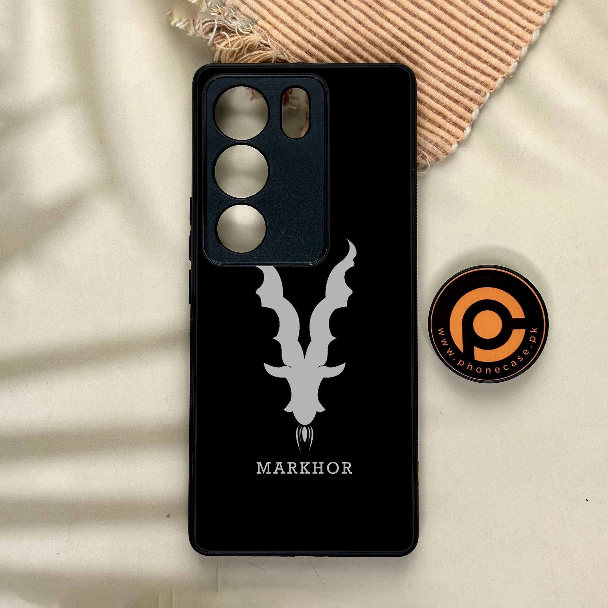 Vivo V29 - Markhor Series - Premium Printed Glass soft Bumper shock Proof Case