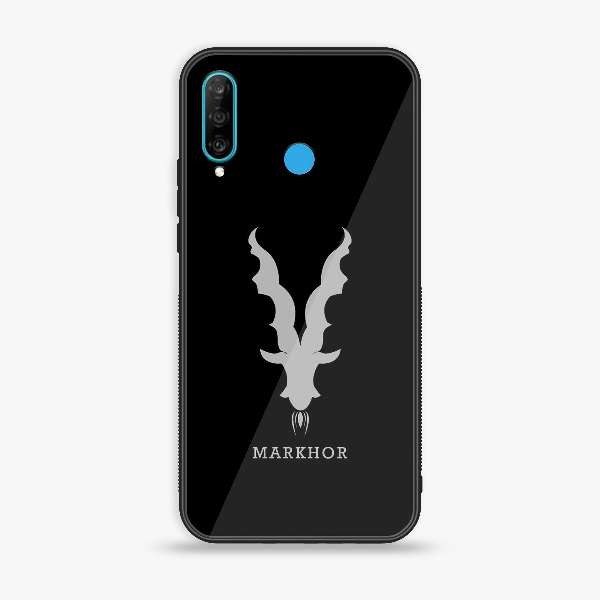 Huawei P30 lite - Markhor Series - Premium Printed Glass soft Bumper shock Proof Case