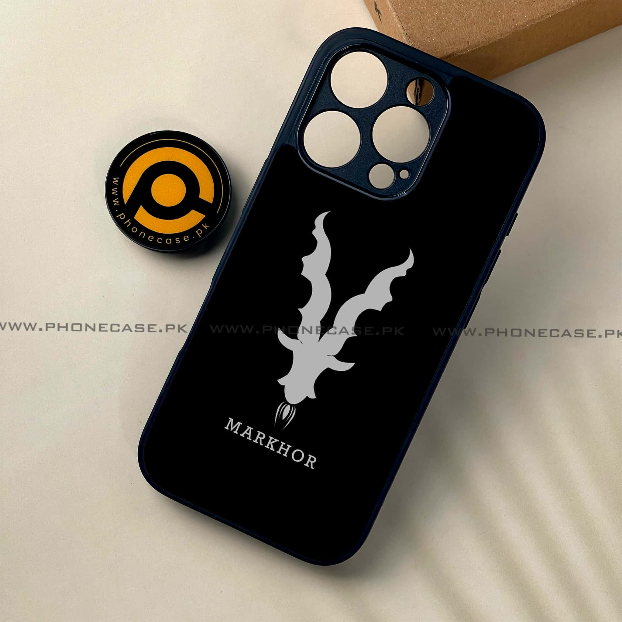 iPhone 16 Pro - Markhor Series - Premium Printed Glass soft Bumper shock Proof Case