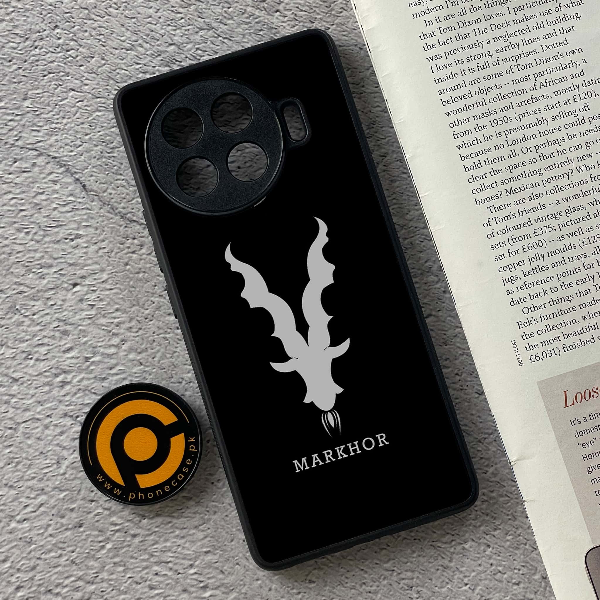 Tecno Spark 20 pro plus - Markhor Series - Premium Printed Glass soft Bumper shock Proof Case