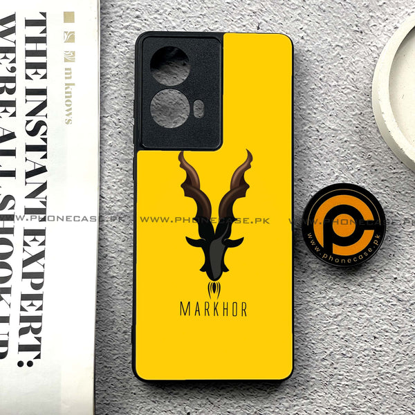 Moto G85 - Markhor Series - Premium Printed Glass soft Bumper shock Proof Case
