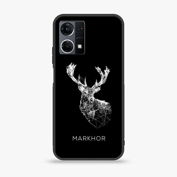 Oppo Reno 7 Markhor Series  Design 4 Premium Printed Glass soft Bumper shock Proof Case  CS-20238