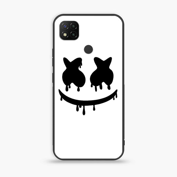 Xiaomi Redmi 9C - Marshmello Face -  Premium Printed Metal soft Bumper shock Proof Case