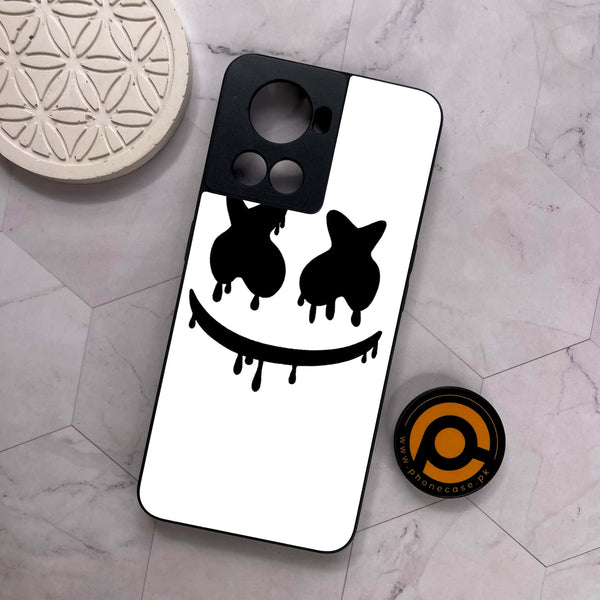 OnePlus 10R - Marshmello Face  - Premium Metal Printed soft Bumper shock Proof Case