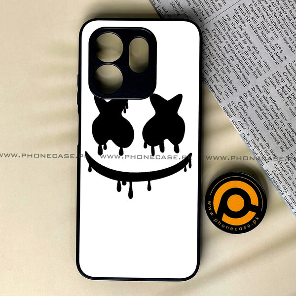 Infinix Smart 9 HD - Marshmello Face - Premium Metal Printed soft Bumper shock Proof Case