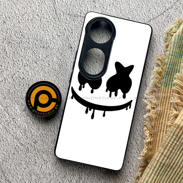Vivo V40 Pro - Marshmello Face - Premium Metal Printed soft Bumper shock Proof Case