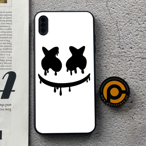 iPhone XS Max - Marshmello Face - Premium Metal Printed soft Bumper shock Proof Case