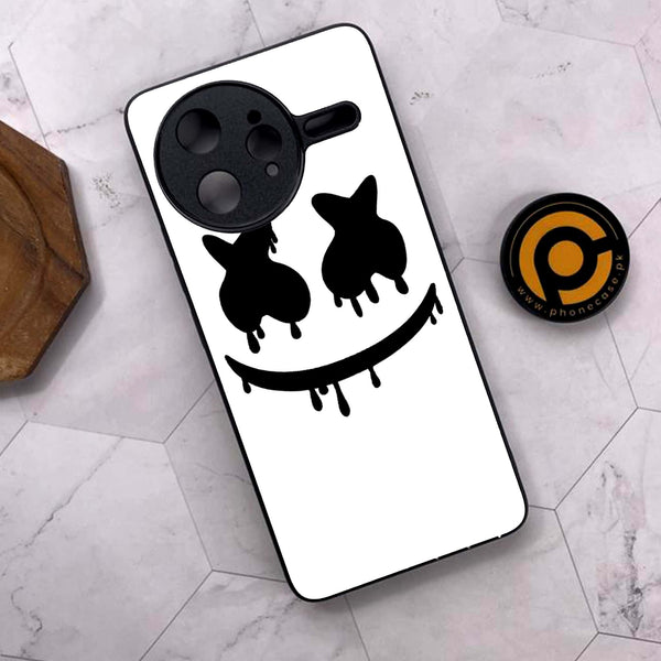 Xiaomi Poco F7 Ultra 5G - Marshmello Face - Premium Metal Printed soft Bumper shock Proof Case
