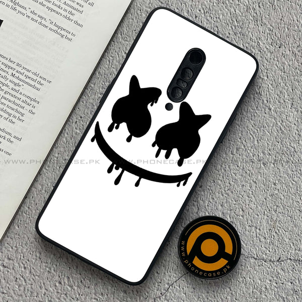 OnePlus 7 Pro - Marshmello Face - Premium Metal Printed soft Bumper Shock Proof Case CS-47900
