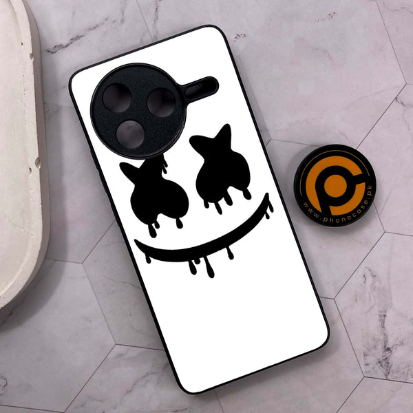 Xiaomi Poco F7 Pro 5G - Marshmello Face - Premium Metal Printed soft Bumper shock Proof Case
