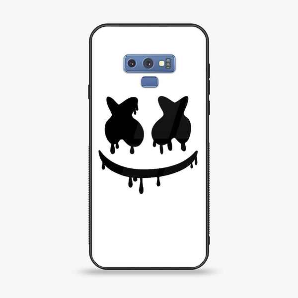 Samsung Galaxy Note 9 - Marshmello Face - Premium Printed Glass soft Bumper Shock Proof Case CS-24707