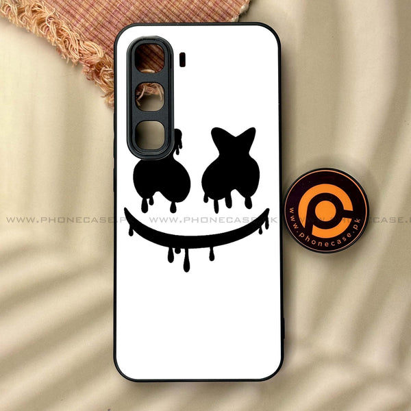 Infinix Hot 60 Pro - Marshmello Face - Premium Metal Printed soft Bumper shock Proof Case
