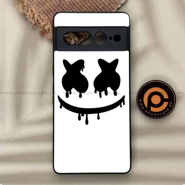 Google Pixel 7 Pro - Marshmello Face - Premium Metal Printed soft Bumper Shock Proof Case