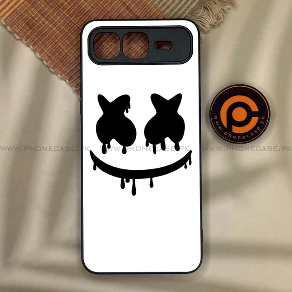 Infinix Smart 10 Plus - Marshmello Face - Premium Metal Printed soft Bumper shock Proof Case
