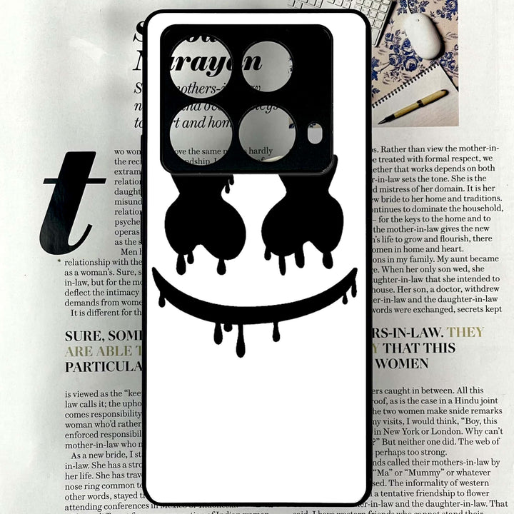 Infinix Note 40 4G - Marshmello Face - Premium Printed Glass soft Bumper shock Proof Case