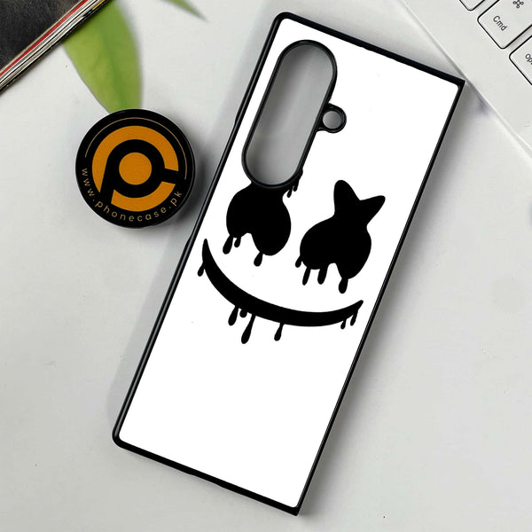 Samsung Galaxy Z Fold 7 - Marshmello Face -  Premium Metal Printed soft Bumper shock Proof Case