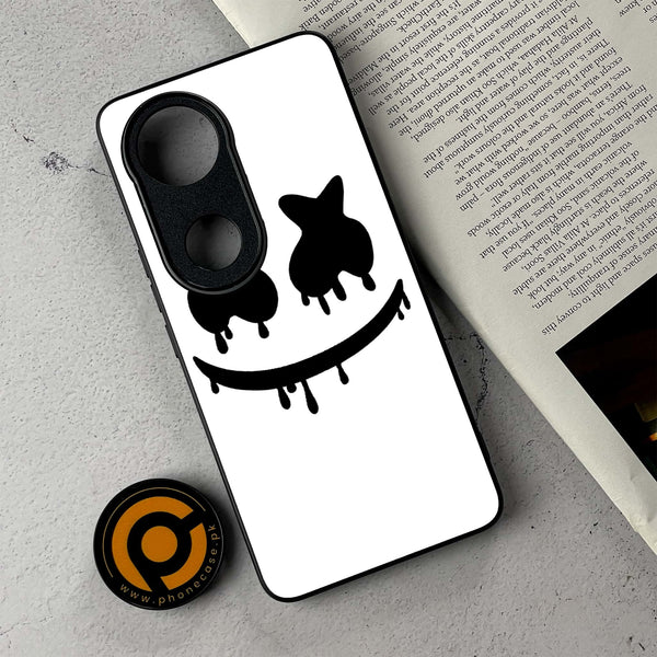 Vivo V50 - Marshmello Face - Premium Metal Printed Soft Bumper Shockproof Case