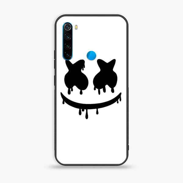 Xiaomi Redmi Note 8 - Marshmello Face - Premium Printed Glass soft Bumper Shock Proof Case