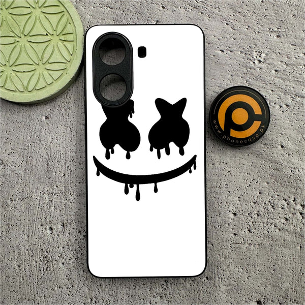 Xiaomi Poco X7 Pro 5G - Marshmello Face -  Premium Printed Metal soft Bumper shock Proof Case