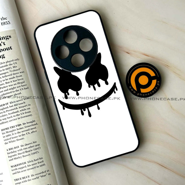 Tecno Spark 30C - Marshmello Face - Premium Printed Glass soft Bumper Shock Proof Case  CS-33031