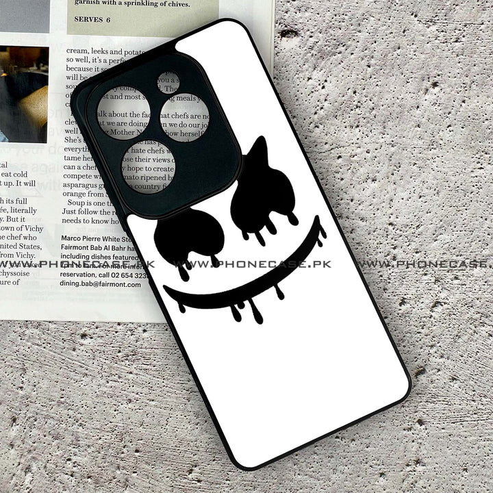 Tecno Spark 20 Pro - Marshmello Face - Premium Metal Printed soft Bumper shock Proof Case  CS-30039