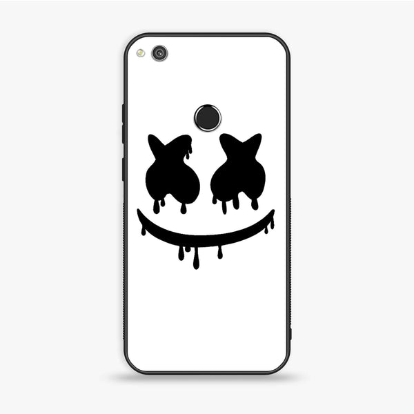Huawei Honor 8 Lite - Marshmello Face - Premium Printed Glass soft Bumper Shock Proof Case