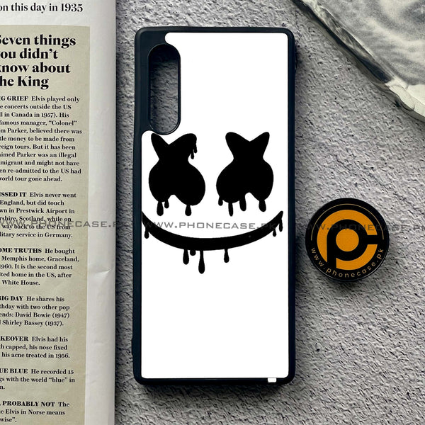 LG G9 - Marshmello Face - Premium Metal Printed soft Bumper shock Proof Case