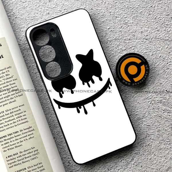 Vivo Y19s - Marshmello Face - Premium Printed Glass soft Bumper shock Proof Case