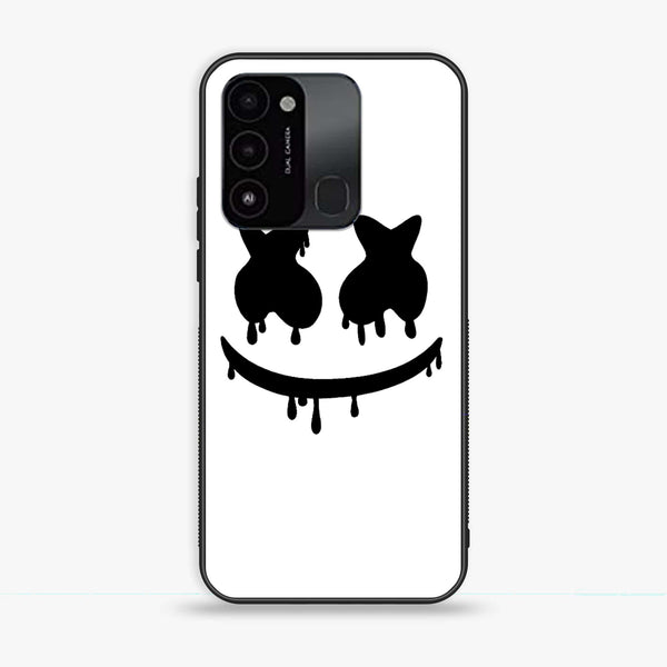 Tecno Spark Go 2022 - Marshmello Face - Premium Printed Glass soft Bumper Shock Proof Case