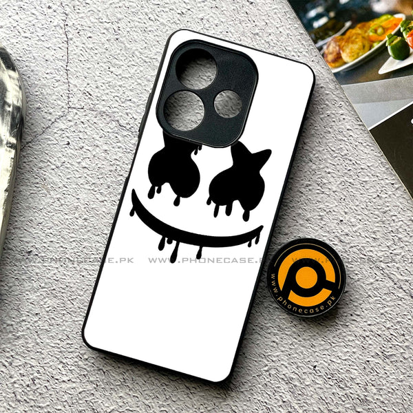 Oppo A5 Pro  - Marshmello Face - Premium Printed Metal soft Bumper shock Proof Case