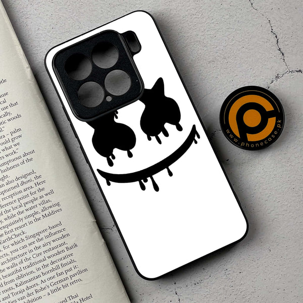 Xiaomi 15 - Marshmello Face - Premium Metal Printed soft Bumper shock Proof Case