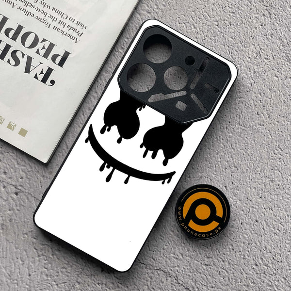 Tecno Pova 6 Neo - Marshmello Face - Premium Metal  Printed soft Bumper shock Proof Case