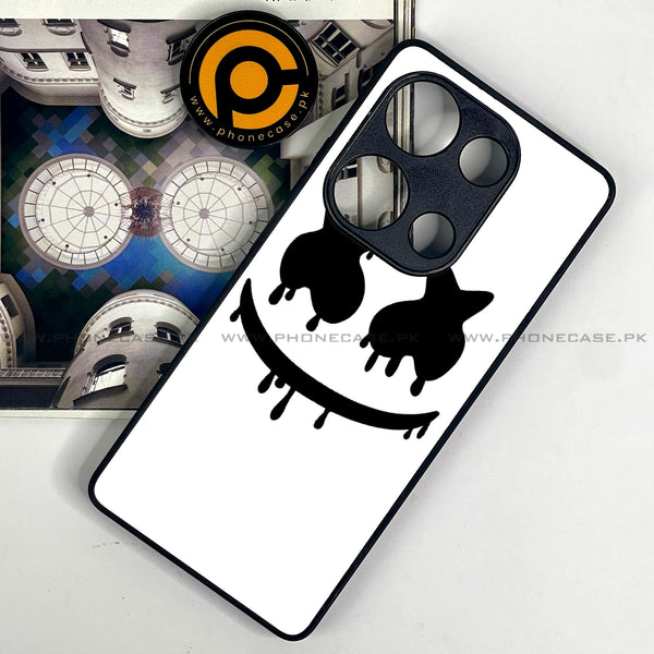 Redmi Note 13 Pro 4G - Marshmello Face - Premium Metal Printed soft Bumper shock Proof Case