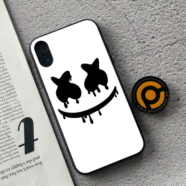 iPhone XR - Marshmello Face - Premium Metal Printed soft Bumper shock Proof Case