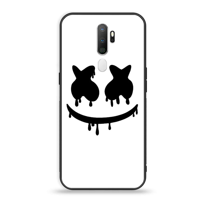 Oppo A9 2020 - Marshmello Face -  Premium Printed Metal soft Bumper shock Proof Case