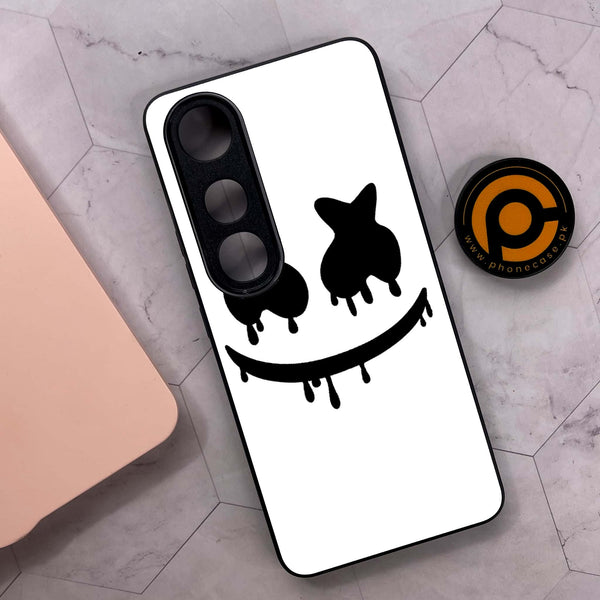 Vivo V50 Lite - Marshmello Face - Premium Metal Printed soft Bumper shock Proof Case