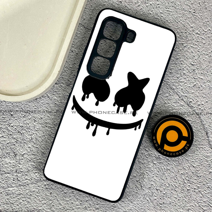 Infinix Hot 50 4G - Marshmello Face - Premium Metal Printed soft Bumper shock Proof Case