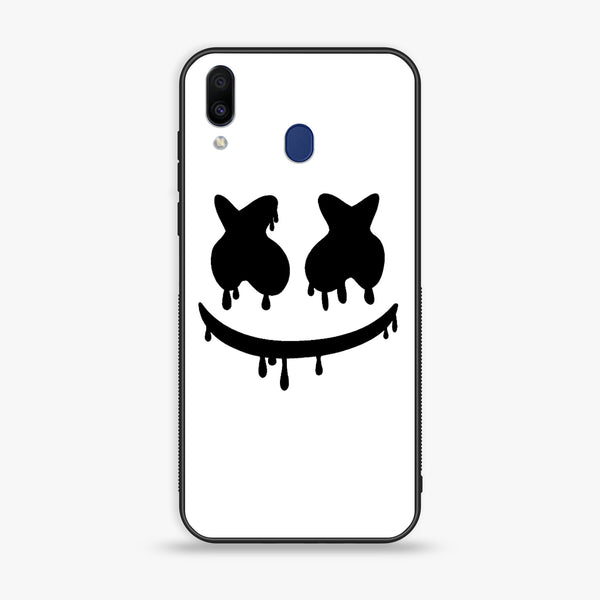 Samsung Galaxy M20 - Marshmello Face - Premium Printed Glass Case