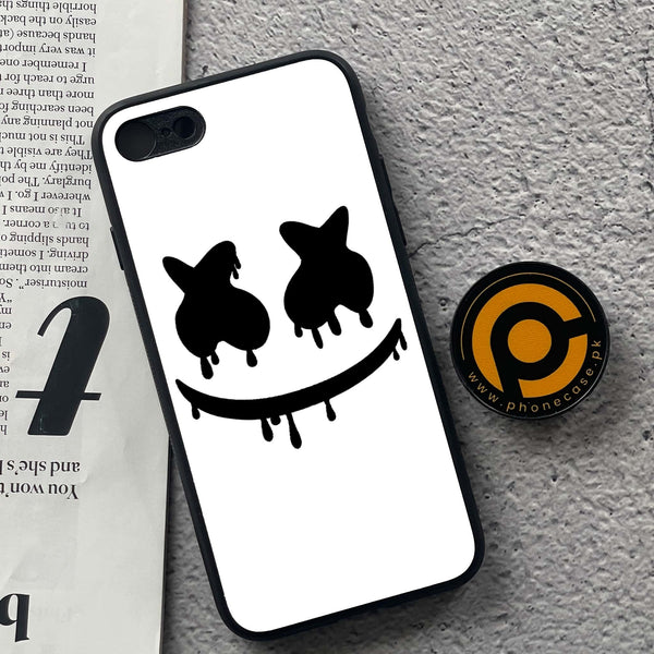 iPhone 7/8 - Marshmello Face - Premium Metal  Printed soft Bumper shock Proof Case