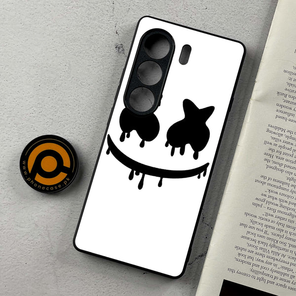 Tecno Camon 40 Pro - Marshmello Face - Premium Metal Printed Soft Bumper Shockproof Case