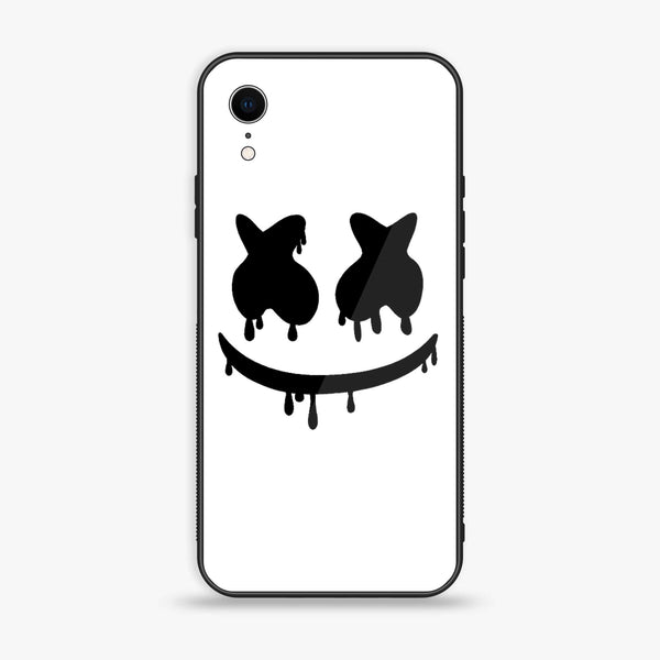 iPhone XR - Marshmello Face - Premium Printed Glass soft Bumper Shock Proof Case CS-14987