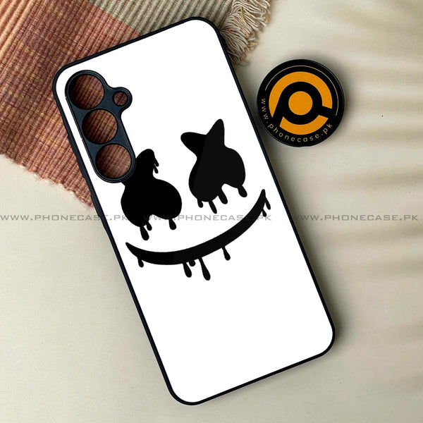 Samsung Galaxy A15 - Marshmello Face - Premium Metal Printed soft Bumper shock Proof Case