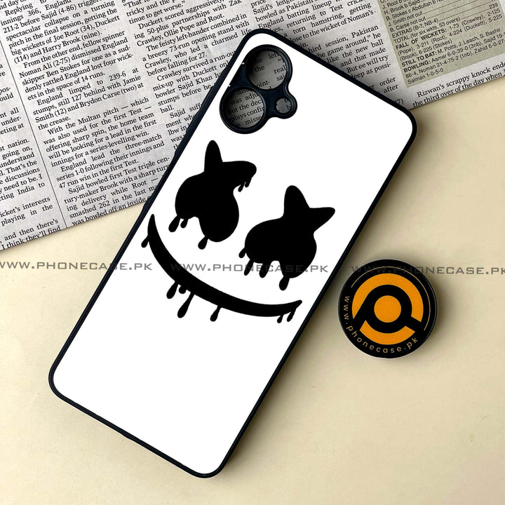 Samsung Galaxy A06 - Marshmello Face - Premium Metal Printed soft Bumper shock Proof Case