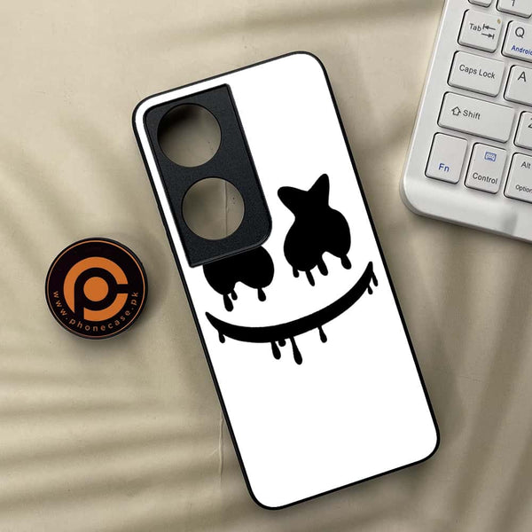 Honor x7b - Marshmello Face - Premium Metal Printed soft Bumper shock Proof Case