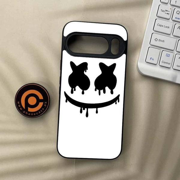Google Pixel 10 Pro  - Marshmello Face - Premium Metal Printed soft Bumper Shock Proof Case