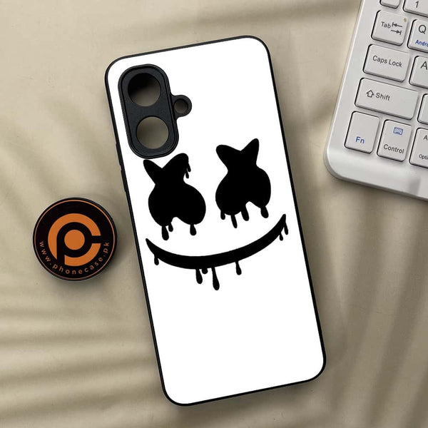Infinix Smart 10 - Marshmello Face - Premium Metal Printed soft Bumper Shock Proof Case CS-44880